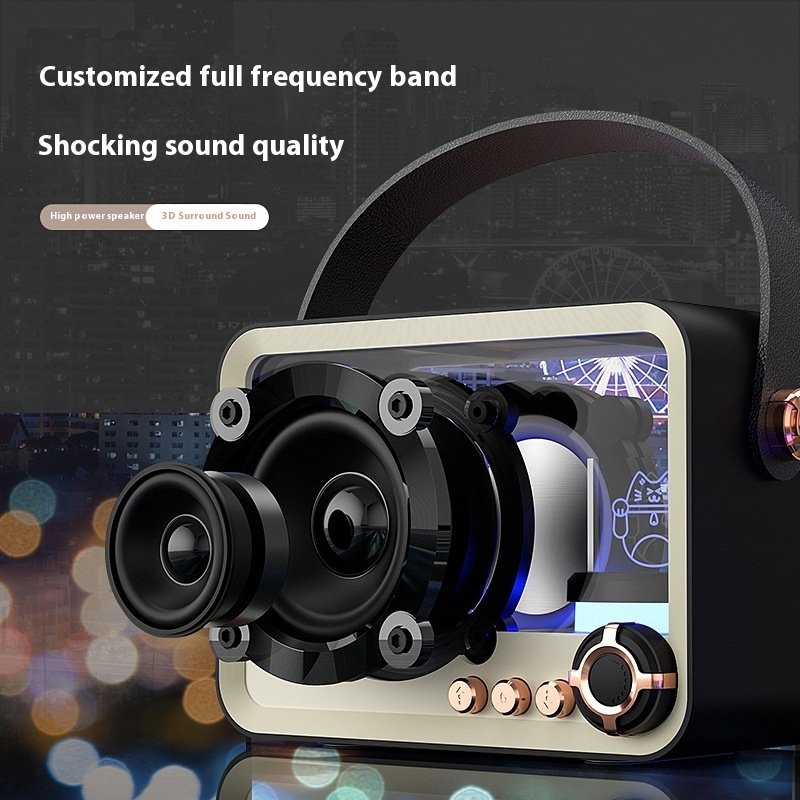 Glass Bluetooth Speaker Portable Mini Outdoor USB Charging Glass Bluetooth Speaker Portable Mini Outdoor USB Charging