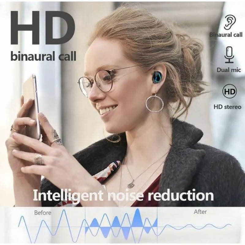 Bluetooth 5.1 Headset TWS Wireless Earphones Mini Earbuds Stereo Headphones IPX7 Bluetooth 5.1 Headset TWS Wireless Earphones Mini Earbuds Stereo Headphones IPX7