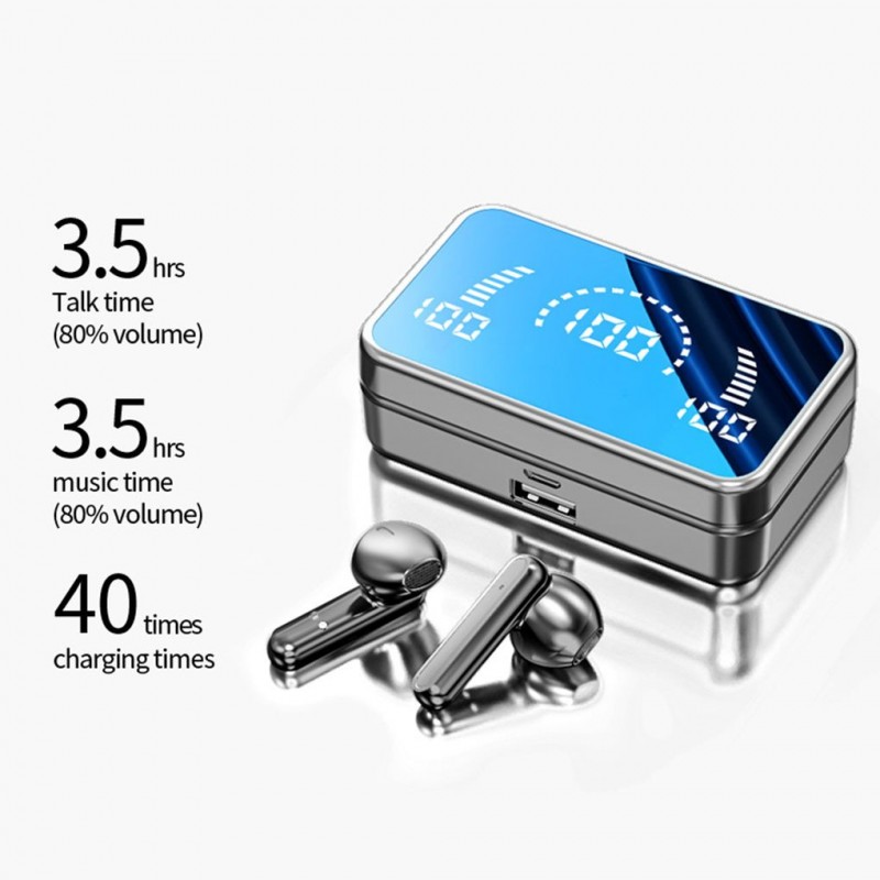Wireless Bluetooth Earphone In-ear Super Long Standby Wireless Headsets With Mic LED Stereo Audio Sport Earbuds Wireless Bluetooth Earphone In-ear Super Long Standby Wireless Headsets With Mic LED Stereo Audio Sport Earbuds