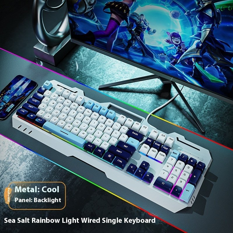 Keyboard Wired Mechanical Feeling Gaming Electronic Sports Desktop Computer Mute Keyboard Wired Mechanical Feeling Gaming Electronic Sports Desktop Computer Mute
