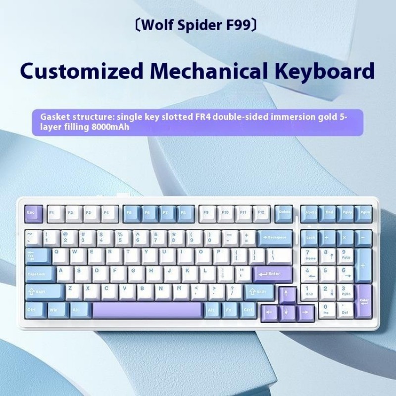 Wireless Three-model Bluetooth Office Game Side Engraved Key Cap Only For E-sports