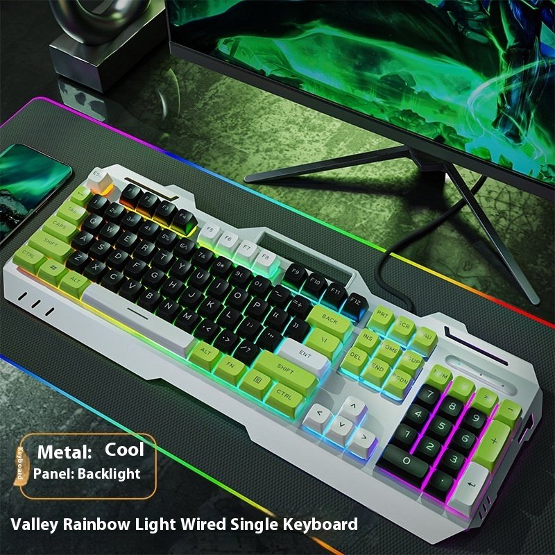 Keyboard Wired Mechanical Feeling Gaming Electronic Sports Desktop Computer Mute Keyboard Wired Mechanical Feeling Gaming Electronic Sports Desktop Computer Mute