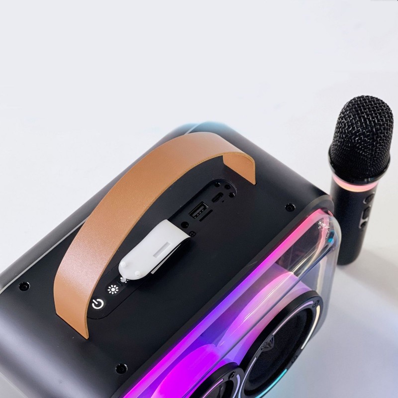 Bluetooth-compatible Speaker Colorful RGB Portable Karaoke Wireless Stereo Bluetooth-compatible Speaker Colorful RGB Portable Karaoke Wireless Stereo