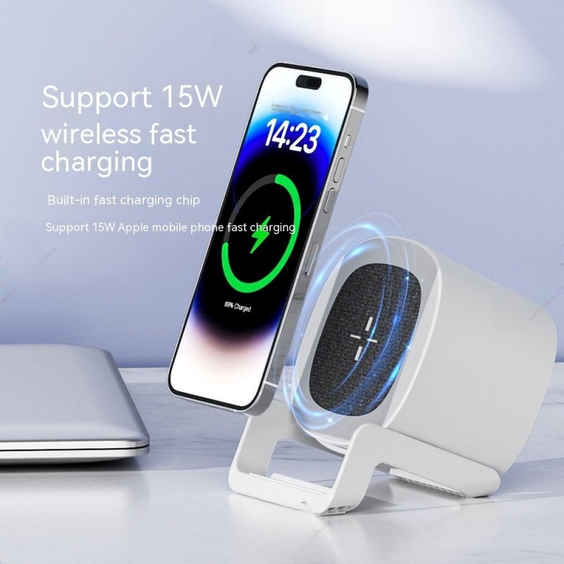 Four-in-one Mobile Phone Holder Wireless Charger Bluetooth Audio Four-in-one Mobile Phone Holder Wireless Charger Bluetooth Audio