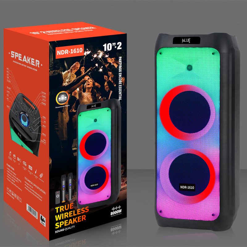 Portable Bluetooth Speaker With Dual 8-Inch Speakers Portable Bluetooth Speaker With Dual 8-Inch Speakers