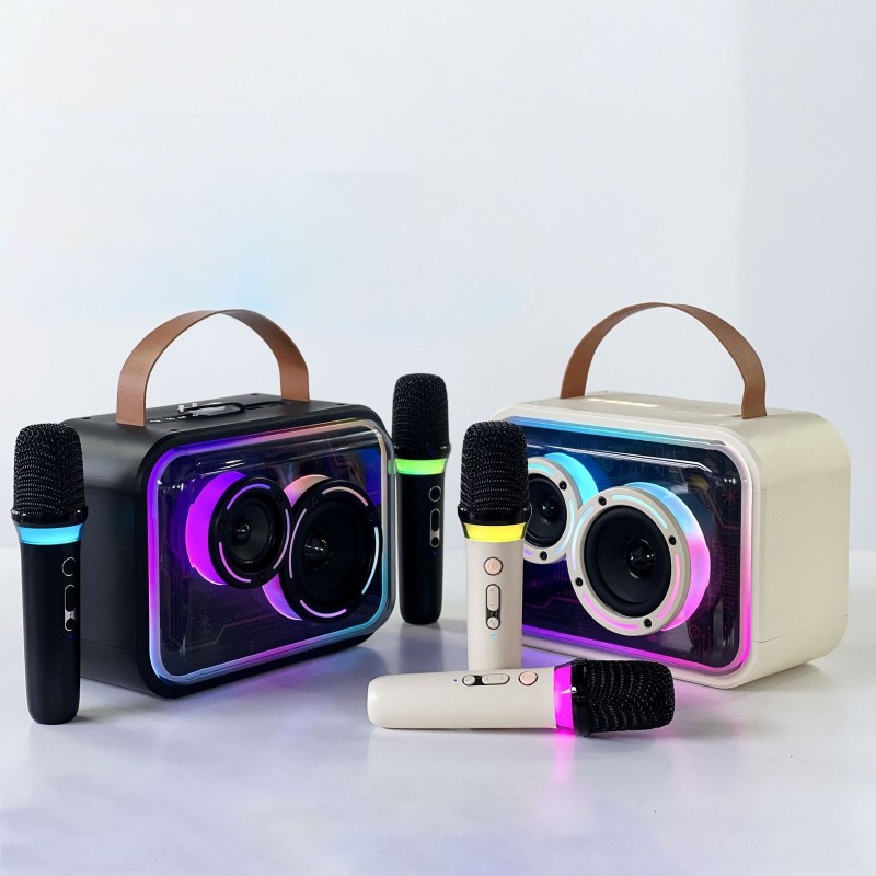 Bluetooth-compatible Speaker Colorful RGB Portable Karaoke Wireless Stereo Bluetooth-compatible Speaker Colorful RGB Portable Karaoke Wireless Stereo