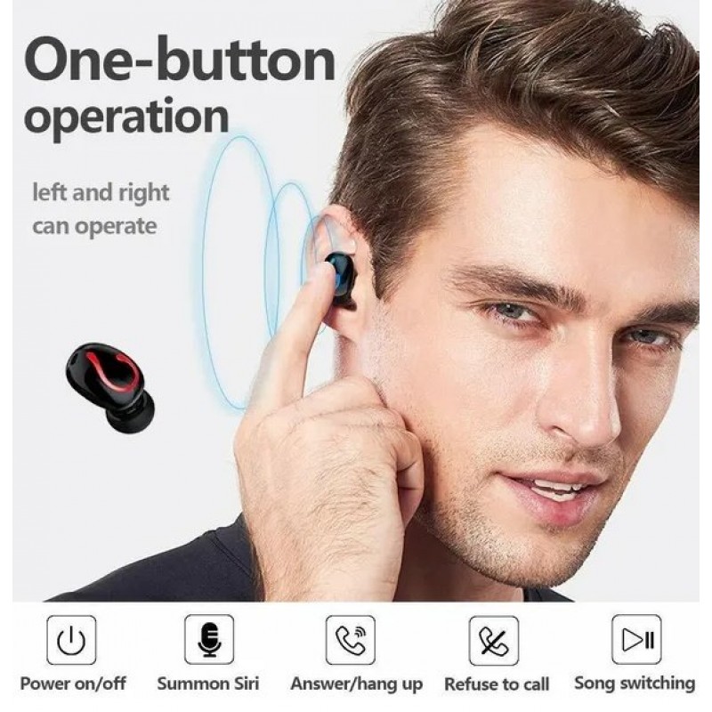Bluetooth 5.1 Headset TWS Wireless Earphones Mini Earbuds Stereo Headphones IPX7 Bluetooth 5.1 Headset TWS Wireless Earphones Mini Earbuds Stereo Headphones IPX7