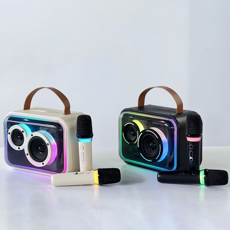 Bluetooth-compatible Speaker Colorful RGB Portable Karaoke Wireless Stereo Bluetooth-compatible Speaker Colorful RGB Portable Karaoke Wireless Stereo