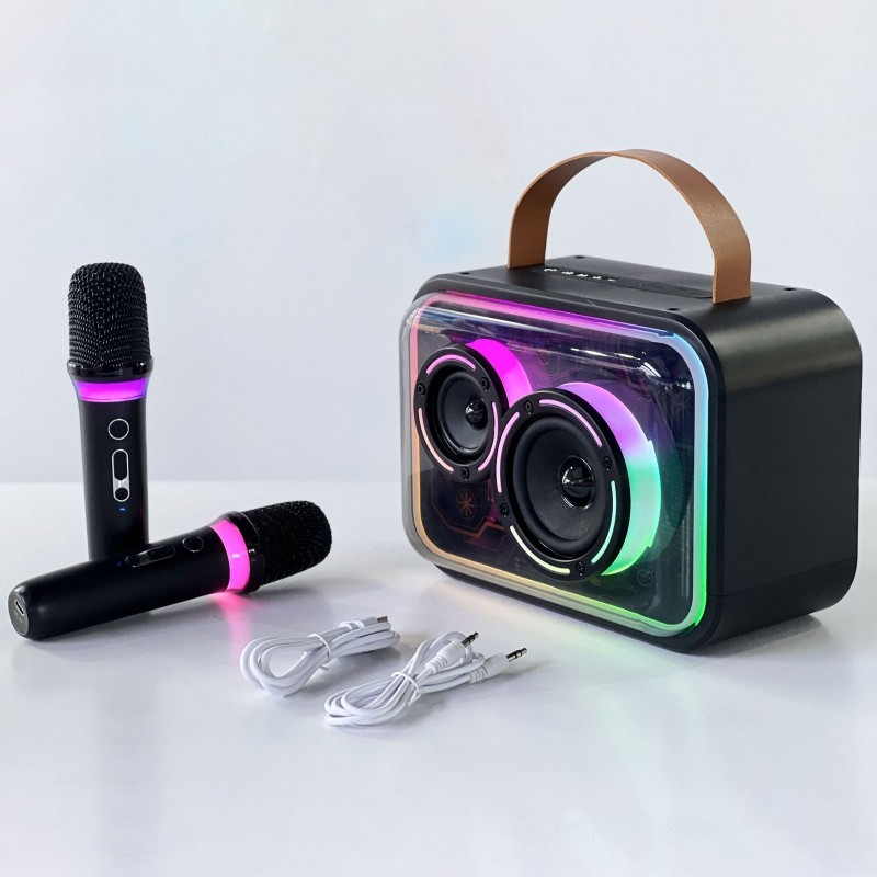 Bluetooth-compatible Speaker Colorful RGB Portable Karaoke Wireless Stereo Bluetooth-compatible Speaker Colorful RGB Portable Karaoke Wireless Stereo