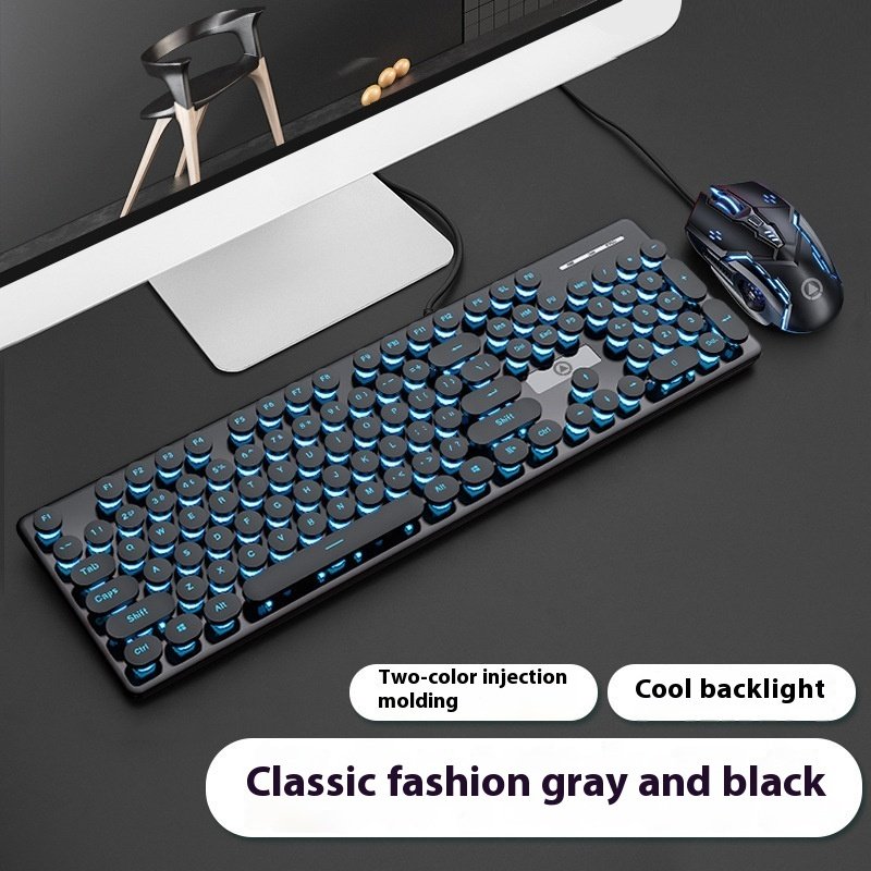 Punk Mechanical Feeling Keyboard Luminous Computer Notebook Accessories Punk Mechanical Feeling Keyboard Luminous Computer Notebook Accessories