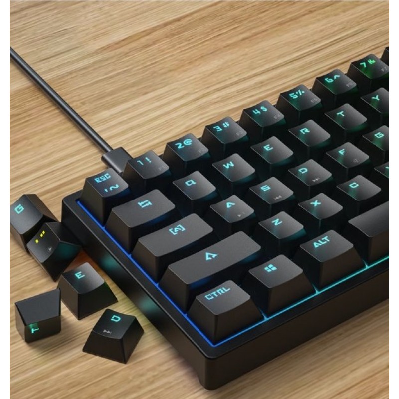 61-key Pluggable Mechanical Keyboard RGB Light Effect Computer Keyboard 61-key Pluggable Mechanical Keyboard RGB Light Effect Computer Keyboard