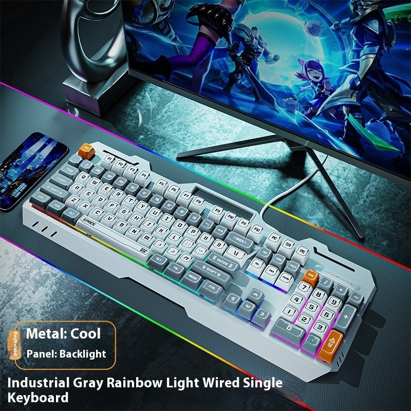 Keyboard Wired Mechanical Feeling Gaming Electronic Sports Desktop Computer Mute Keyboard Wired Mechanical Feeling Gaming Electronic Sports Desktop Computer Mute