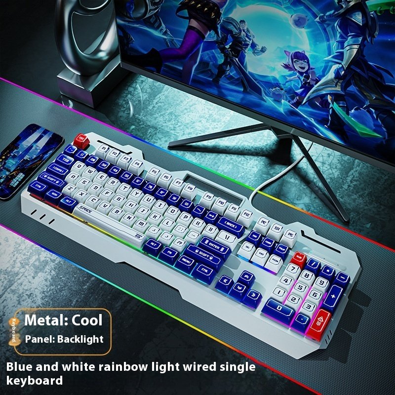 Keyboard Wired Mechanical Feeling Gaming Electronic Sports Desktop Computer Mute Keyboard Wired Mechanical Feeling Gaming Electronic Sports Desktop Computer Mute
