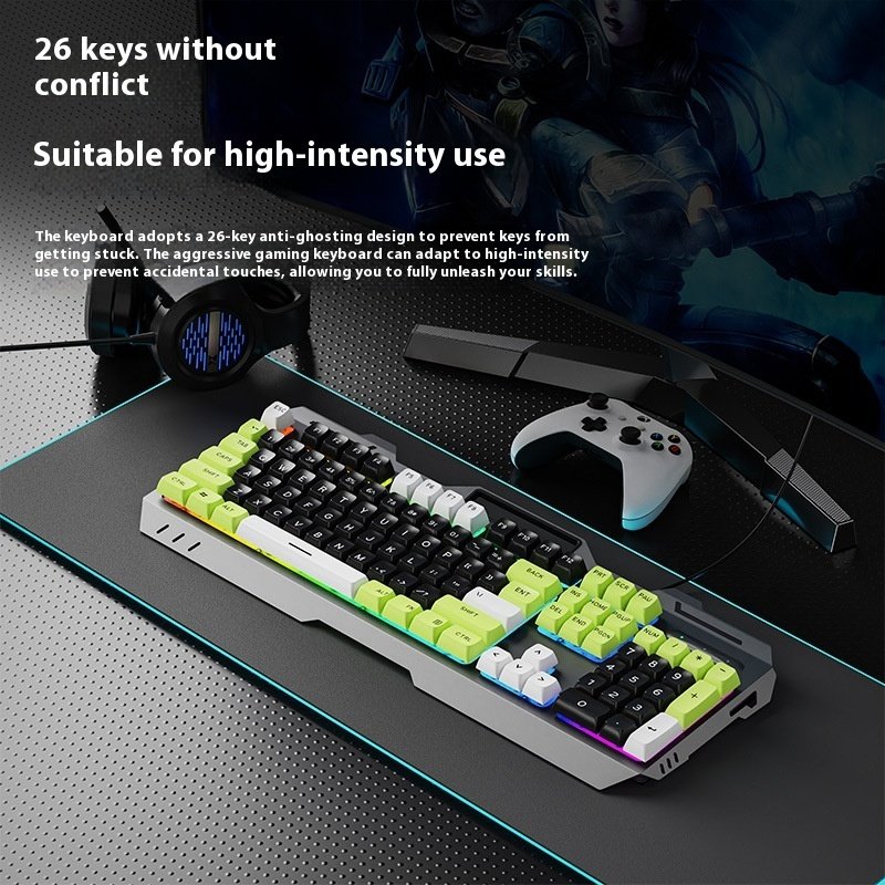 Keyboard Wired Mechanical Feeling Gaming Electronic Sports Desktop Computer Mute Keyboard Wired Mechanical Feeling Gaming Electronic Sports Desktop Computer Mute