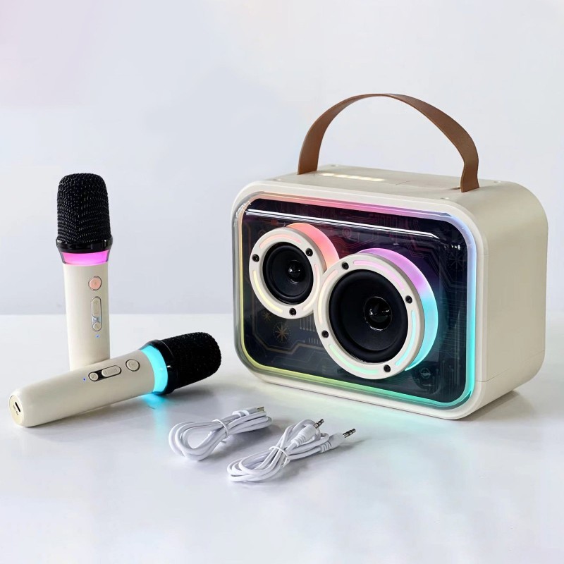 Bluetooth-compatible Speaker Colorful RGB Portable Karaoke Wireless Stereo Bluetooth-compatible Speaker Colorful RGB Portable Karaoke Wireless Stereo
