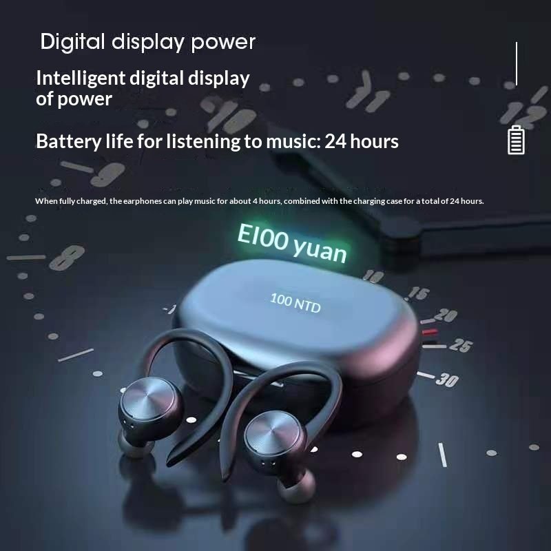 R200 TWS Wireless Sports Bluetooth Earbuds With Digital Display